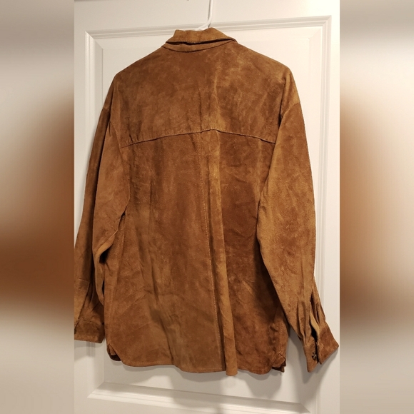 Suede Leather Jacket 1970s Vera Pelle Italy Tuscany Medium - Picture 2 of 6